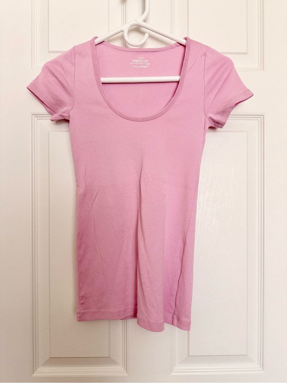 J. Crew Pink Scoop Neck Short Sleeve Tee